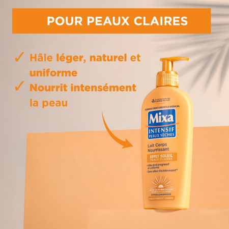 Lait Corps Nourrissant Effet Soleil Peaux Claires MIXA