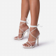 Sandales blanc à lacet femme