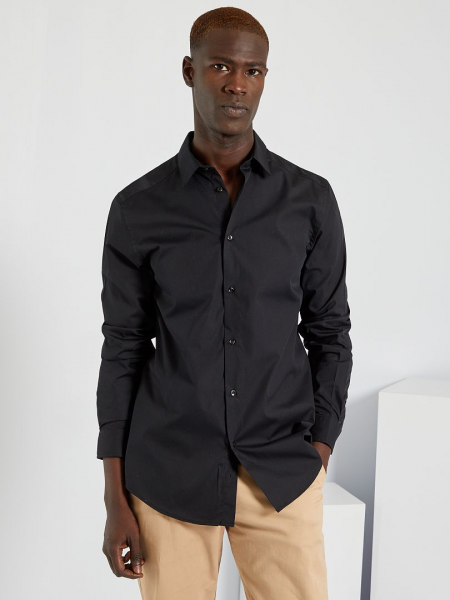 KIABI chemise-droite-noire