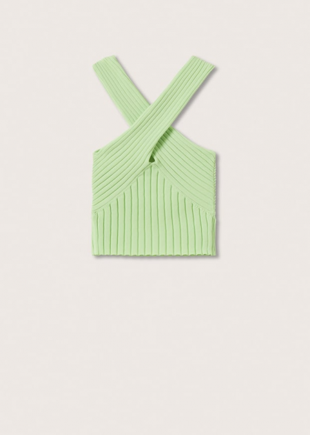 Top cache cœur côtelé Mango