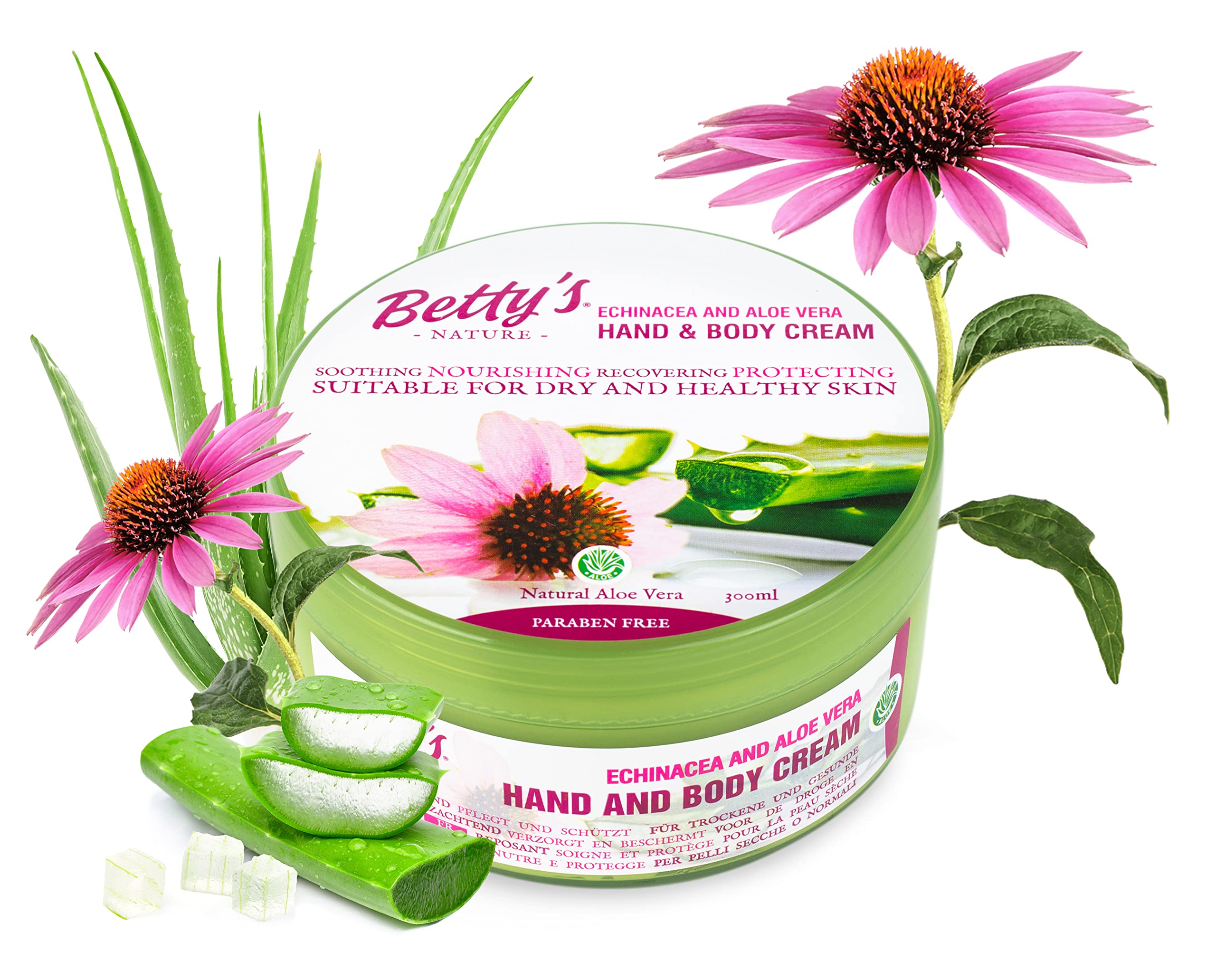 Crème mains et corps Betty's Nature échinacée aloe vera 300 ml
