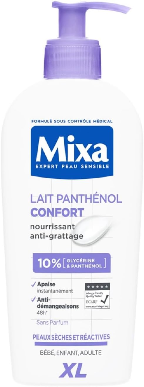 Lait corps mixa PANTHENOL COMFORT - PEAUX SENSIBLES- Lait corps mixa PANTHENOL COMFORT - PEAUX SENSIBLES- 400 ml