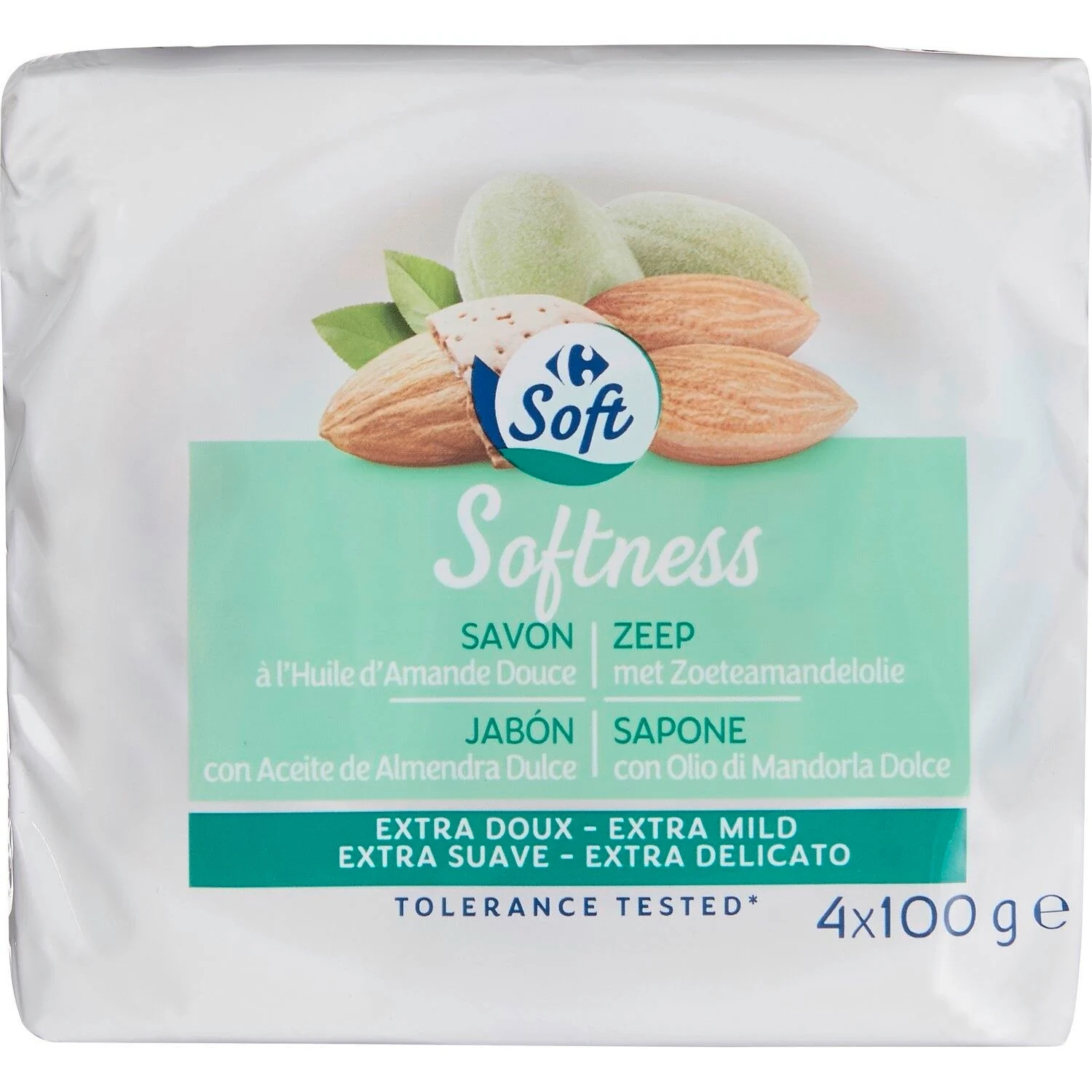 savon à huile d'amande douce nutrition soft carrefour