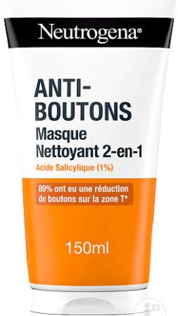 Neutrogena Anti-Boutons 2-en-1 Nettoyant et Masque