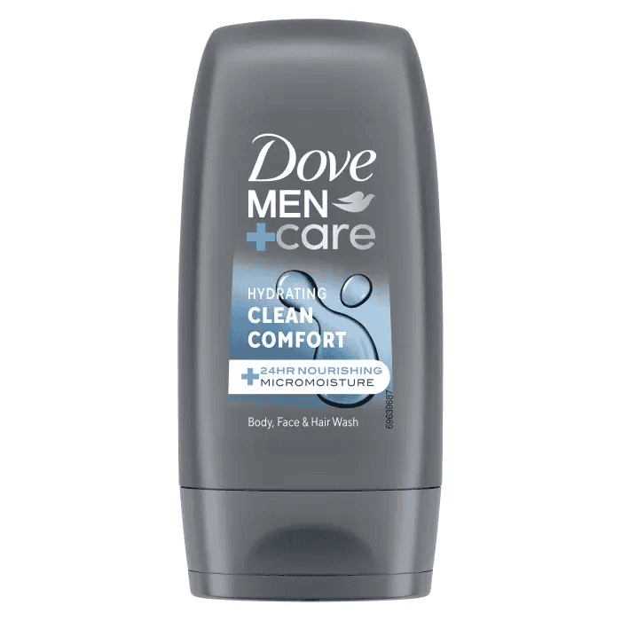 Nettoyage efficace et soin en profondeur pour la peau des hommes.Le gel douche hydratant Dove Men+Care Clean Comfort est spécialement formulé pour les hommes